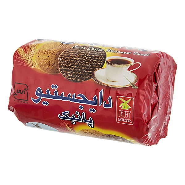 بیسکویت دایجستیو شکلاتی پانبک آناتا - 220 گرم