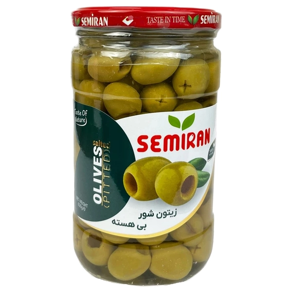 زیتون شور ممتاز بدون هسته سمیران 630 گرم