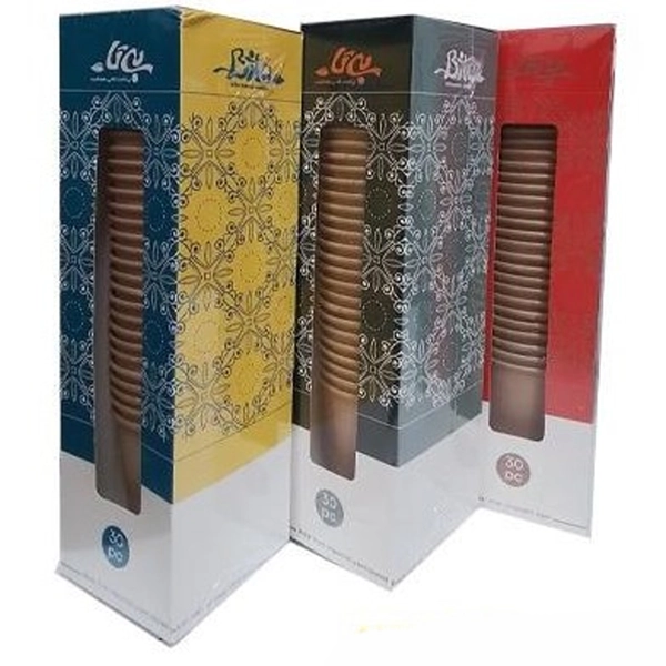 لیوان یکبار مصرف گیاهی طرح دار بی تا 30 عددی