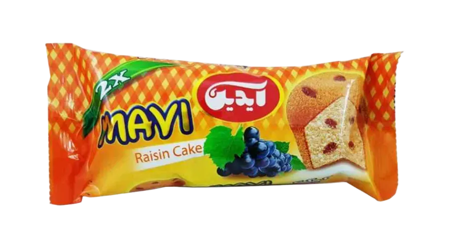کیک دوقلو کشمشی طعم انگور آیدین (55 گرم)