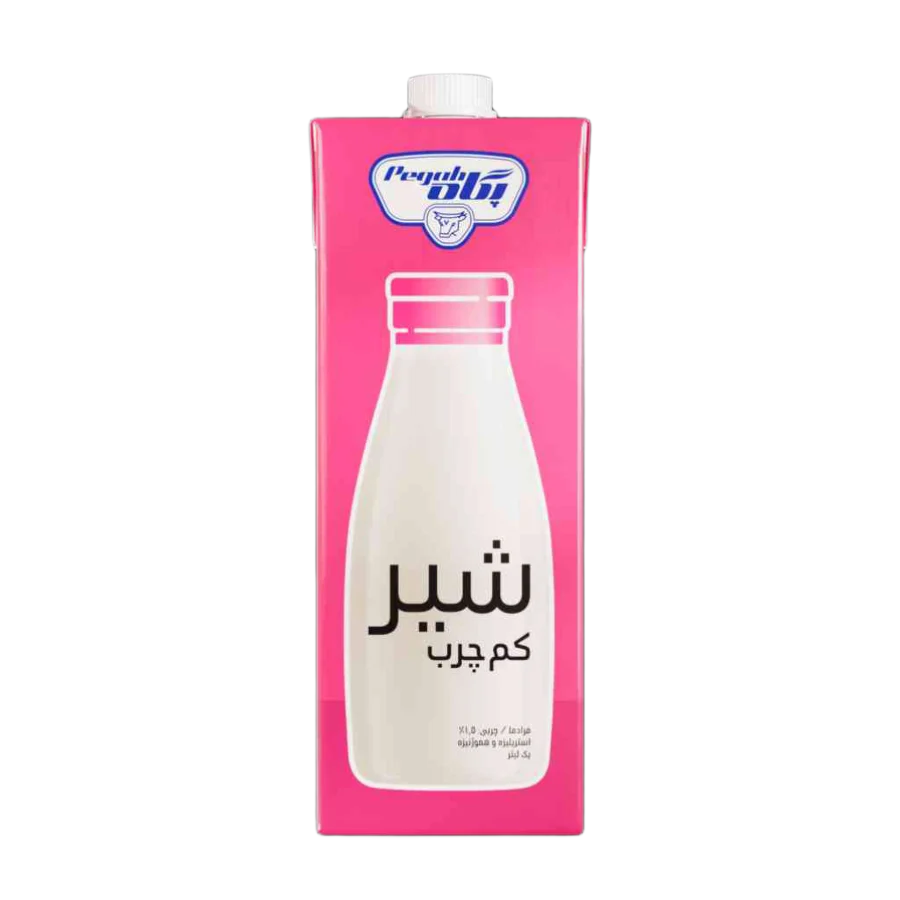 شیر یک لیتری فرادما پگاه کم چرب