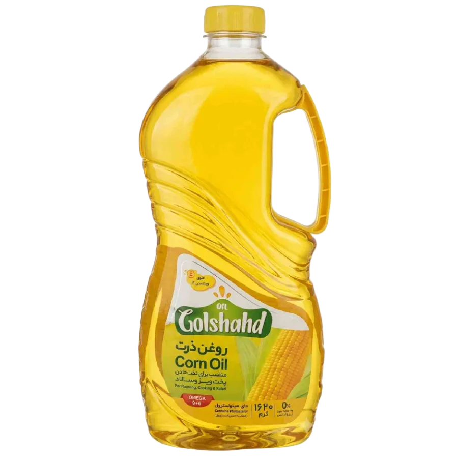 روغن ذرت ۱۶۲۰ گرمی مناسب سالاد و پخت و پز گلشهد